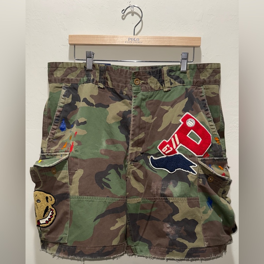 Polo by Ralph Lauren Camouflage Cargo Shorts with Patches